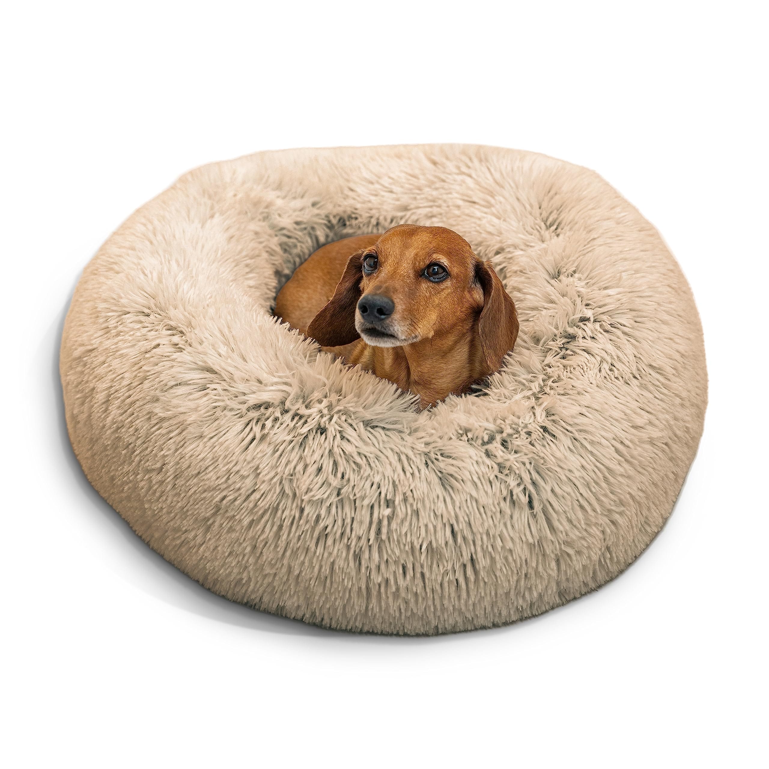 Best Friends by Sheri Calming Donut Dog Bed